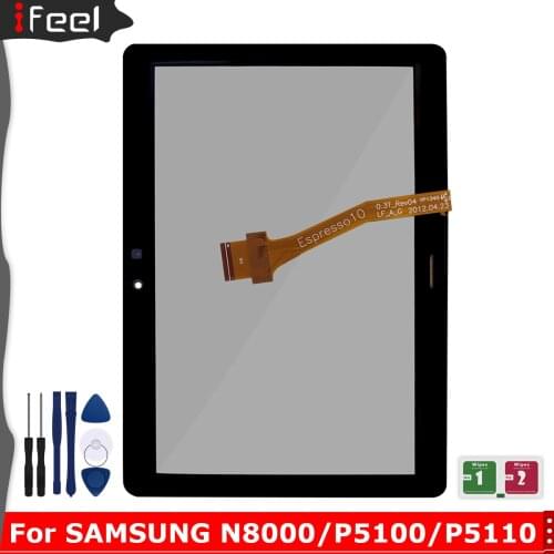 New LCD For Samsung Galaxy Tab 2 GT-P5100 P5100 P5110 N8000 Touch Screen Panel Digitizer Sensor Front Glass Replacement parts