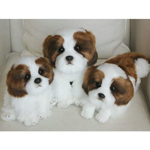 Plush Simulation dog stuffed animal toys super Realistic Papillon dog doll Pekingese toys for children luxury home decor