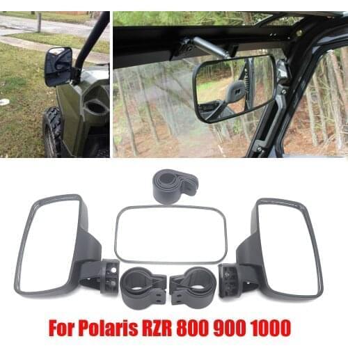 UTV Rearview Mirror Shockproof Side Mirror Accessories w/ 1.75" 2" Roll Cages for can am For Polaris RZR 800 900 1000 for Yamaha
