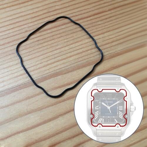 Rubber waterproof ring for Santos de Cartier 4072/ WSSA0030 automatic watch