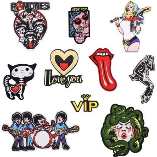 1pcs Mixture Patch for Clothing Iron on Embroidered Sew Applique Cute Patch Fabric Badge Garment DIY Apparel Accessories