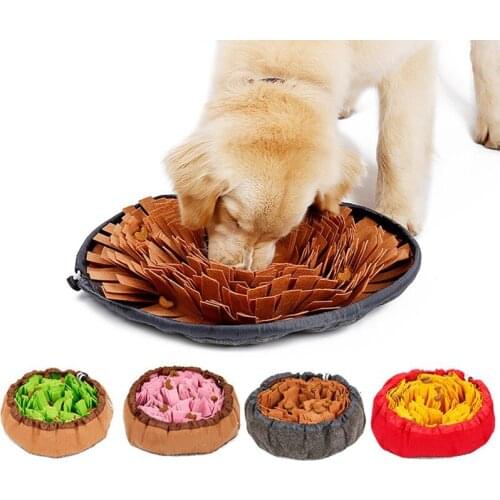 Pet Felt Cloth Anti-Choking Leak Food Bowl Mat Dogs Cats Snuffle Bowl Mat Costing Energy Slowing Feeding Intelligence Mat