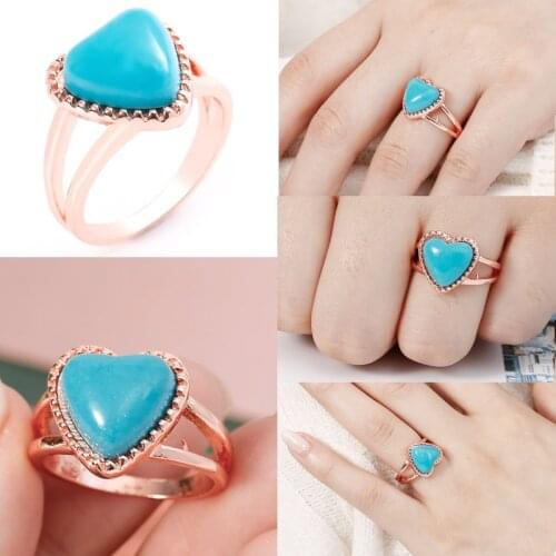 Milangirl Green Heart Love Zircon Gemstone Wedding Rings For Women Rose Gold Color Bridal Engagement Ring Elegant Luxury Jewelry