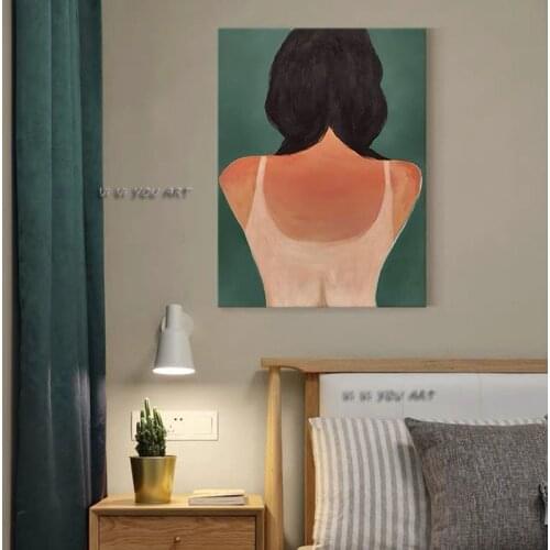 100% Handmade Abstract Oil Painting On Canvas Colorful Figure Minimalist Modern Wall Art Decorative For Living Room