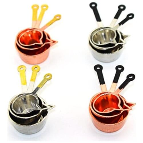 3pcs/Set Miniature Dollhouse Cookware Frypan Frying Pans Cooking Pots For 1:12 Scale Doll House Kitchen Accessory