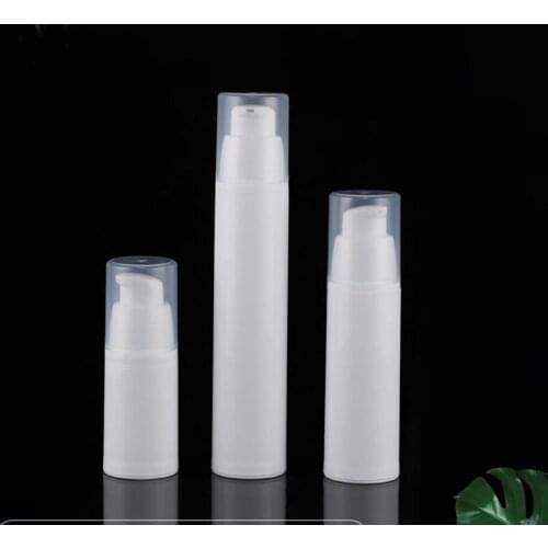 50ML white plastic airless vacuum pump bottle for lotion emulsion serum foundation eye serum skin care cosmetic packing
