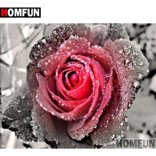 HOMFUN Full Square/Round Drill 5D DIY Diamond Painting "flower" Embroidery Cross Stitch 5D Home Decor A01131