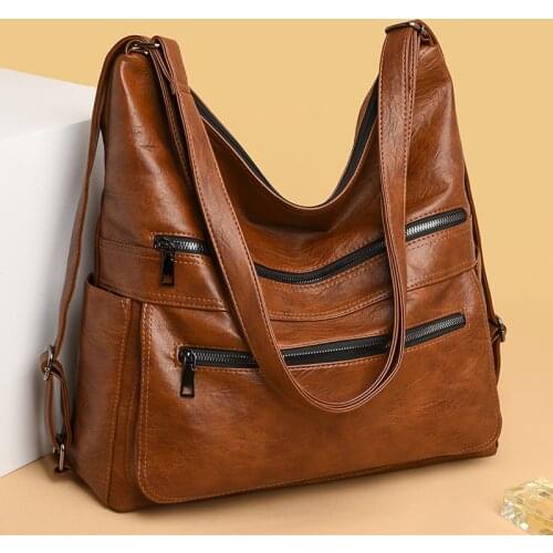 Large Women Shoulder Bag Pu Leather Crossbody Bag Luxury Ladies Messenger Bag Quality Top-handle Handbag Female Tote Bag Purse