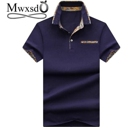 Mwxsd brand summer mens polo shirt short sleeve Men solid cotton Polo shirt breath polo homme camisa polo masculino m-4xl