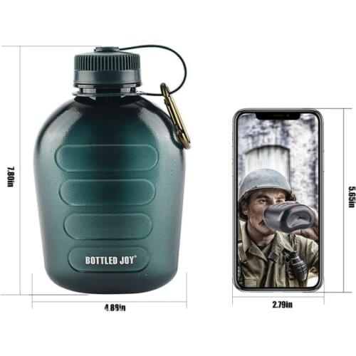 1L water bottle Military Canteen Water Bottle Outdoor Sports Hiking Camping Water Bottle Portable With Strapym