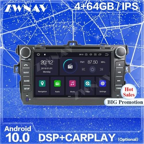 Carplay Android Screen For Toyota Corolla 2007 2008 2009 2010 2011 2012 2013 Audio Radio Stereo Multimedia Player GPS Head Unit
