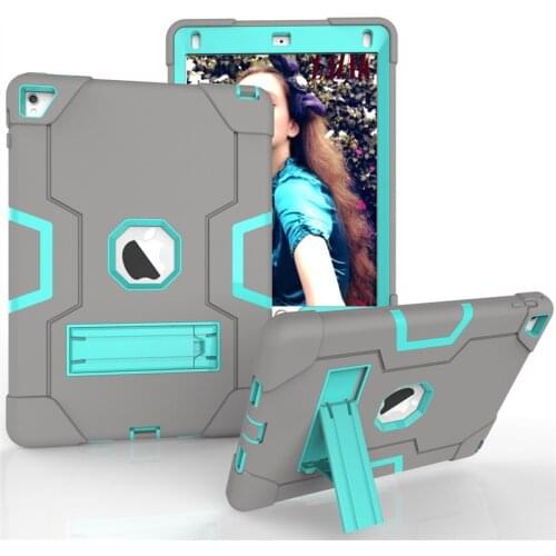 For Ipad 9.7 2017 Case A1822 A1823 Tablet Cover For Ipad 9.7 2018 A1893 A1954 Silicon TPU+PC shell Shockproof Stand Protective