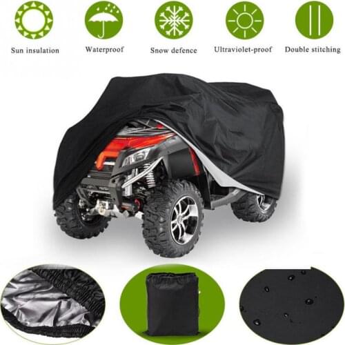 Quad Bike ATV Cover Waterproof Dustproof Motorcycle Scooter Cover L XXL XXXL Polyester Black Auto Protection Car Accessories