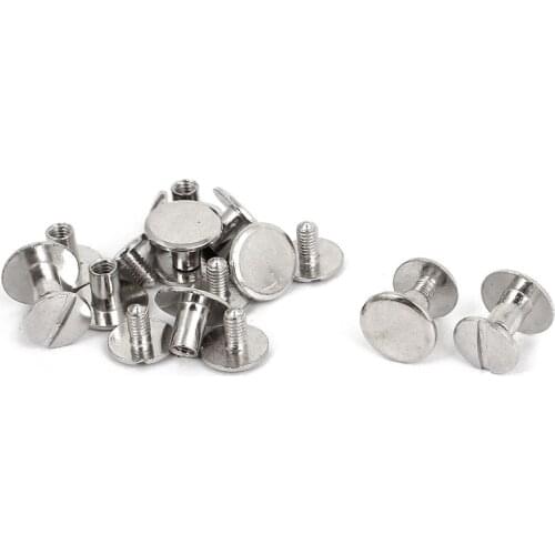 CNIM Hot 10 sets Leather belt 5 x 6 mm silver screw binding