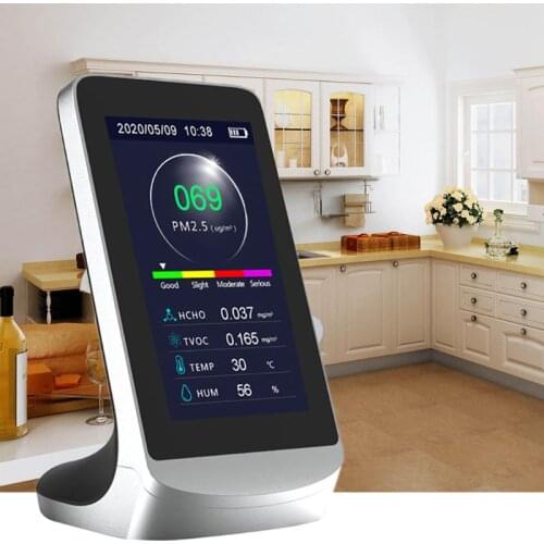 Air Quality Monitor PM2.5 HCHO TVOC dust analyzer Gas Pollution sensor detector indoor/outdoor with History Function