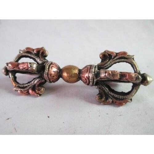 Decoration bronze factory Pure Brass Antique Elaborate Old Buddhism Chinese copper sword weapon statue No.2