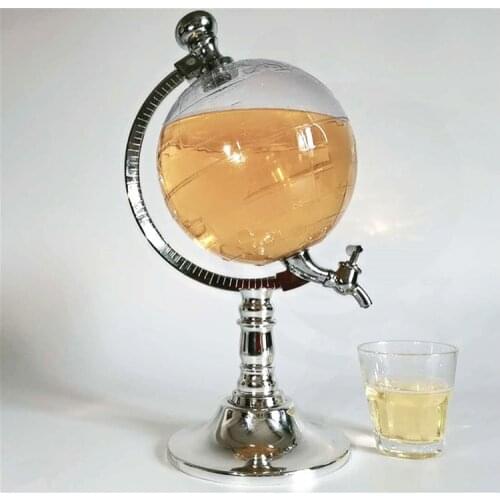 1.5L Bar Dispenser Holder Wine Whisky Beer Dispenser Rack Bar Accessory Drinking Party Games Globe Dispenser Drinking Tools