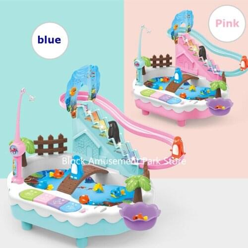 Childrens Fishing Toys Music Lighting Maglev Track Fishing Toy Suit Parent-child Interactive Education Study Toys Game Gifts