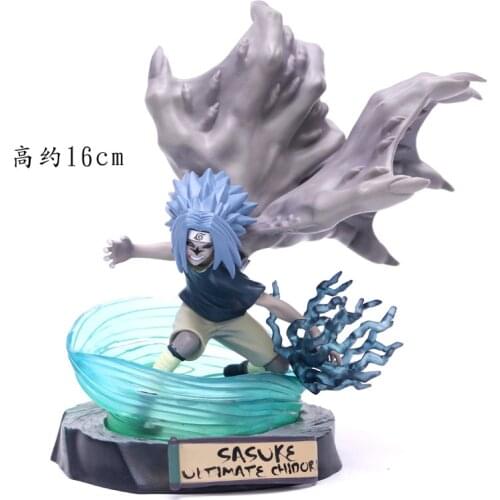 Naruto Shippuden Anime Model Curse Mark Juin No Gyakushu Uchiha Sasuke Tidori GK Action Figure 16cm Pvc Statue Collectible Toy