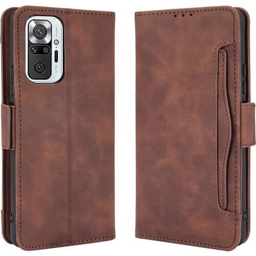 Flip Leather Shell for Redmi Note 10 Pro Phone Case with Card Slot Shockproof Holder Stand Phone Cover for Note 10 Pro Max