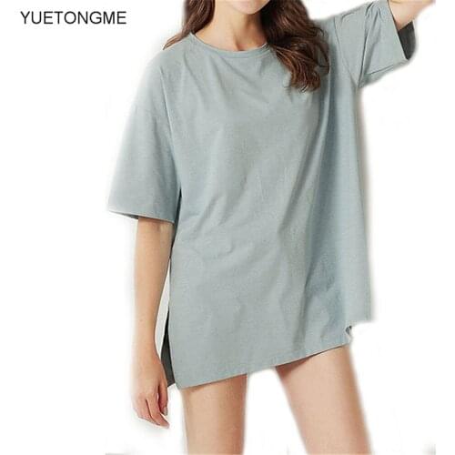 Summer t shirt women simple solid o-neck maxi size basic harajuku tshirt camisetas verano mujer TSP146