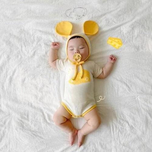 MILANCEL 2021 Summer Baby Bodysuits Toddler One Piece Cute Ear Infant Jumpsuits