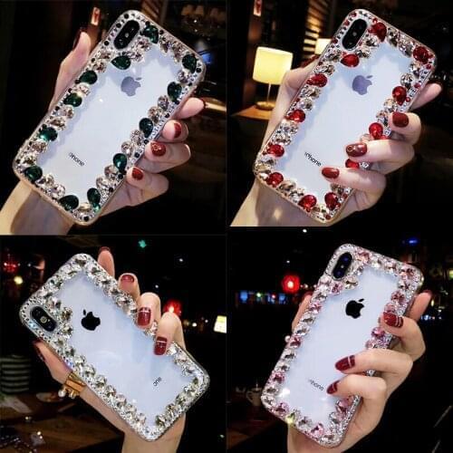 Glitter Rhinestone Diamond Soft Phone Case For iPhone 12 Pro Max TPU Cover For apple iphone 11 7 Plus 8 6 6s X XS Max XR Fundas