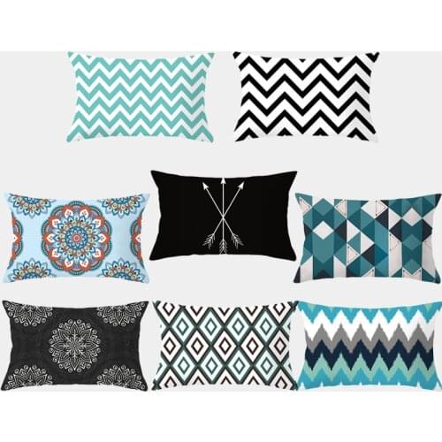 Pillowcase Lattice Striped Geometric Cushion Cover Polyester Fashion Decorative Mat Sofa Pillow Pillow Home Decoration 10327