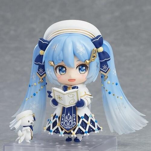 GSC Vocaloid Hatsune Miku 2021 Glowing Snow Ver. Rabbit Yukine Nendoroid MIKU Snow Hatsune Anime Figures Collection Model Toys