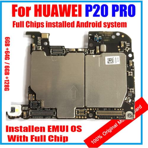 64GB 128GB+6G For Huawei P20 Pro Motherboard With Full Chips 100% Unlocked Logic Board Good Working For HUAWEI P20 Pro Mainboard
