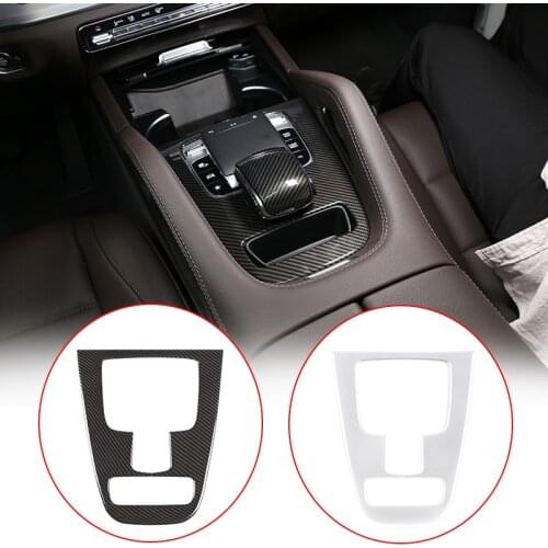 Car Center Console Gear Shift Panel Trim ABS Carbon Fiber For Mercedes Benz GLE GLS Class W167 X167 2020 Interior Accessories