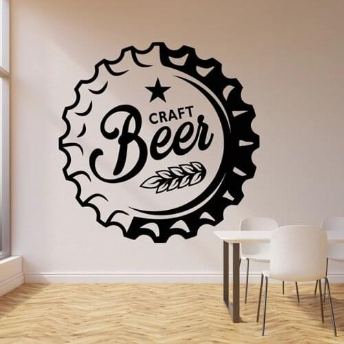 Drinking Alcohol Bar Pub Craft Beer Wall Sticker House Interior Decor Art Logo Door Window Vinyl Removable Wallpaper Poster