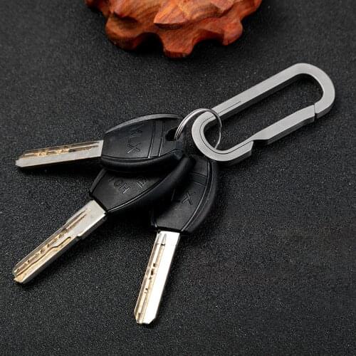 Simple Titanium Alloy Keychain