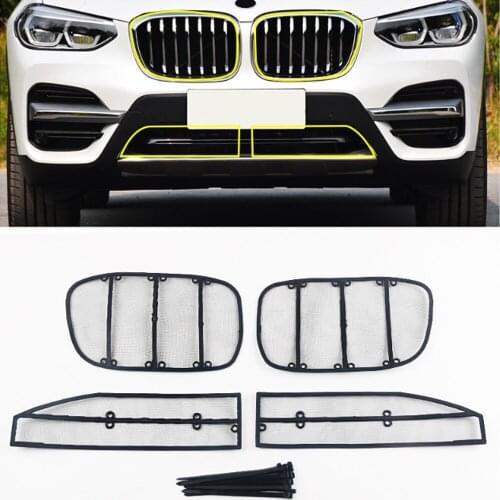 For BMW X3 X1 2016 2017 2018 2019 Accessories Car Front Insect Grill Net Protective Screening Mesh Cover Stainless Steel