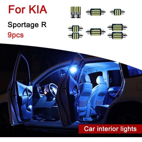 For KIA Sportage R Car LED Bulbs Interior Licence plate lights Trunk Lamp Rear Dome light Car interior lights Accessories