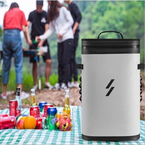 Outdoor double shoulder refrigerator bag refrigerated household car refrigerator bag camping fishing takeaway portable insulatio