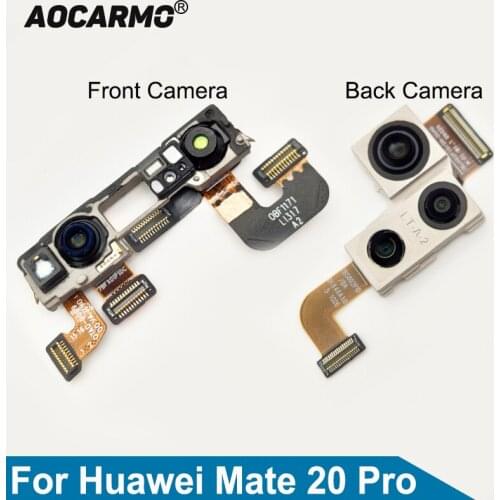 Aocarmo For Huawei Mate 20 Pro 20Pro Back Rear Front Camera Module Big Small Camera Flex Cable Replacement Part