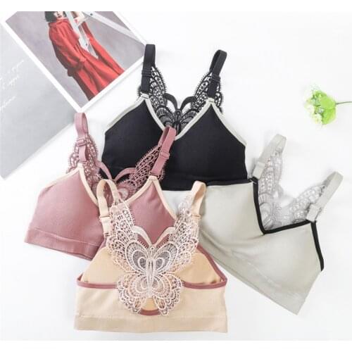 Plus Size Seamless Bras For Women Bralette Comfortable Sexy Soft Beauty Back Butterfly Push Up Bra Wireless Underwear Tank Tops