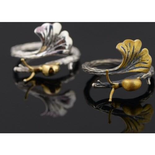 Gold Emperor Jewelry Line S925 Silver Gold-plated Personality Contracted Modelling Of Snails Exquisite Unique Ring