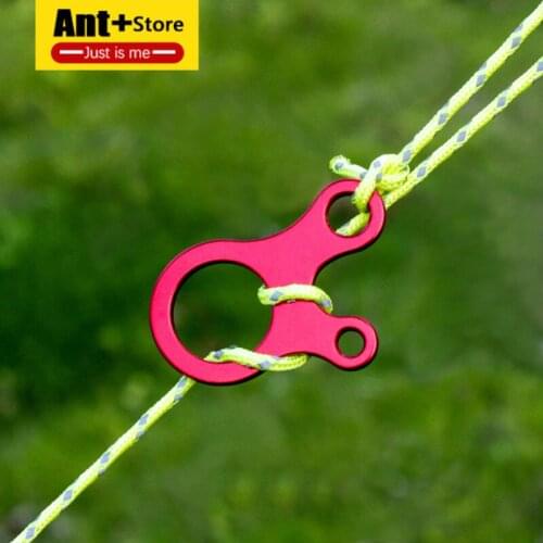 10pcs Quick Knot Tent Wind Rope Buckle Camping Hiking Tightening Hook 3 hole Antislip Wind Rope Buckles