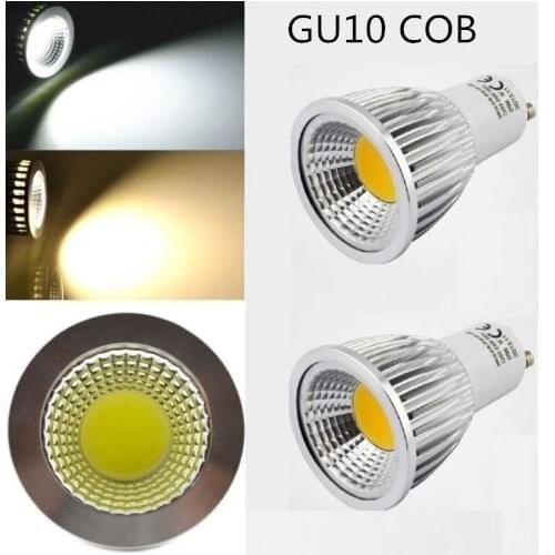 10pcs Super Bright GU 10 Bulbs Light Dimmable Led 85-265V 9W 12W 15W GU10 COB LED lamp light GU10 e14 e27 b22 led Spotlight