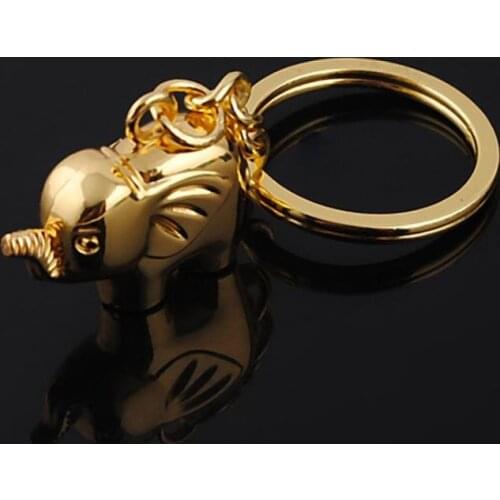 100pcs/Lot Fashion Novel Elephants Keychain Character Simulation Pet Elephant Pendant Keys Ring Key Holder SN3546