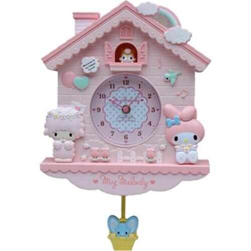 12 Inches Cartoon Wall Clock Modern Design Nixie Swing Silent Big Clock Kids Bedroom Hanging Clock Children Room Decor Accessory