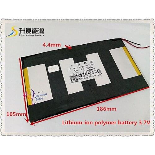 3.7V 12000mAH 44105186 Polymer lithium ion / Li-ionbattery for tablet pc;for ON-DA V971 quad core,V972 quad core