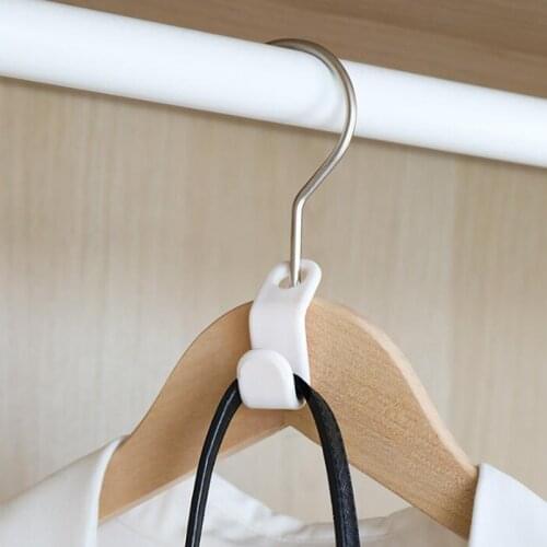 6Pcs Space Saver Cloakroom Hanger Hook Multifunction Plastic Coat Hook Hanger Closet For Kitchen Bathroom Rack Organizer Shelf