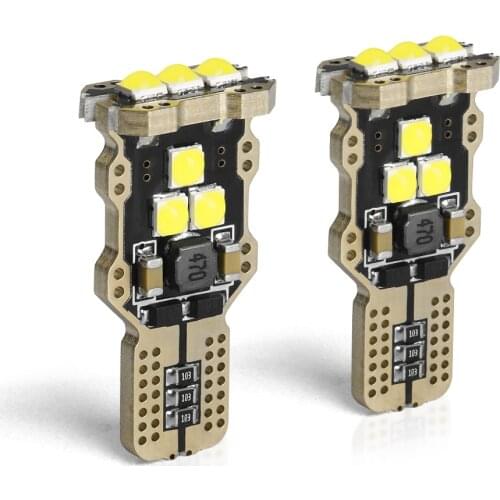 2Pcs Highbright Auto LED Lights For Brake Lamp Canbus 3D*3030SMD T15 W16W 921 Backup Reverse Bulb White 6500K Signal Diode DC12V