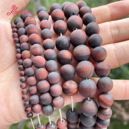 Natural Tigers Eye Red Frost Round Stone Beads Loose Spacer 4/6/8/10/12mm For Jewelry Making DIY Necklace Bracelets Strand 15"