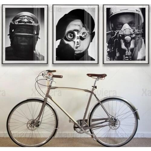 Black and White Photography Man Face Vintage Poster Wall Art Pictures Modern Retro Style Canvas Painting Home Decor Living Room