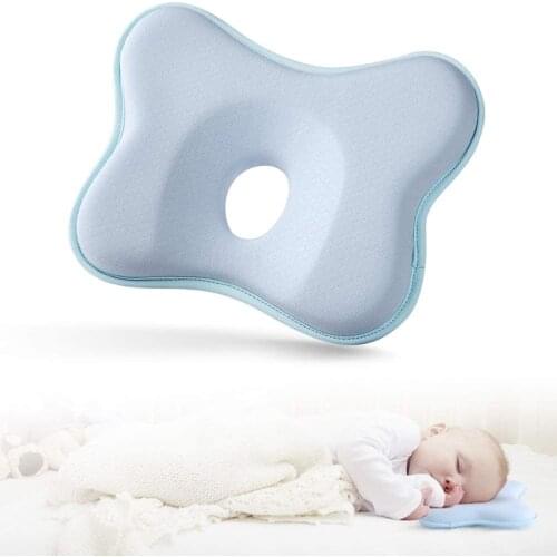 Baby Pillow Newborn Prevents Flat Head Cushion Sleeping Support, Toddler Pillow in Memory Foam
