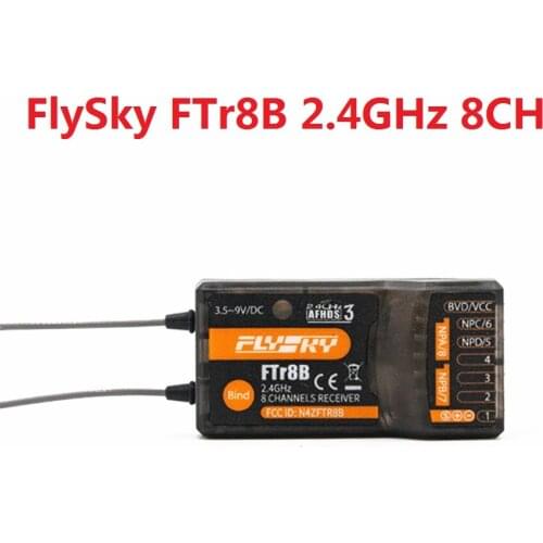 FlySky FTr8B 2.4GHz 8CH Dual-antenna Dual-receiving AFHDS 3 Receiver PWM/PPM/i.BUS/S.BUS Output for RC Airplane Helicopter